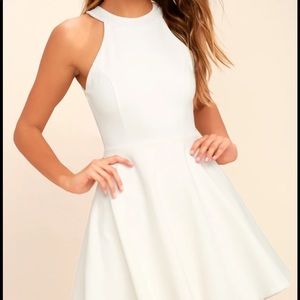 LULUS STRAPPY OPEN BACK SKATER DRESS